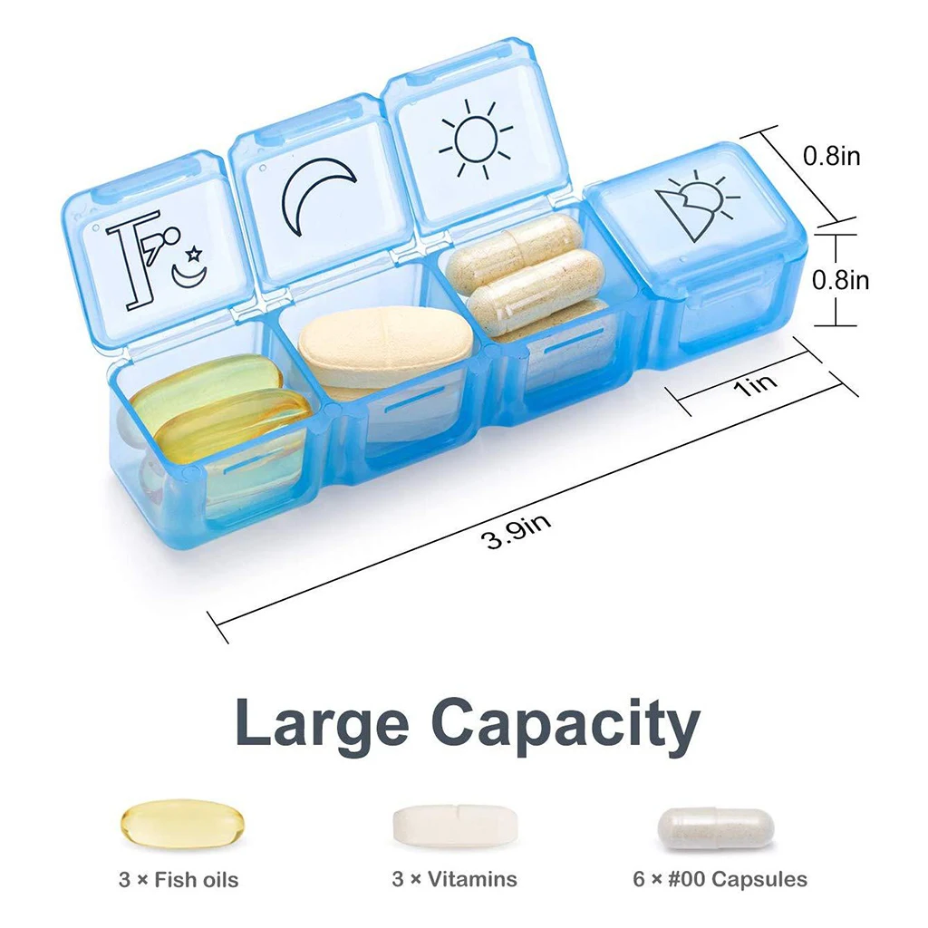 

28 Slots 7 Day Weekly Pill Medication Case Organizer for Supplement