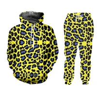 ifpd mens suits casual 2 piece set animal 3d printed leopard print harajuku pants and hoodie oversize wholesale tracksuit women