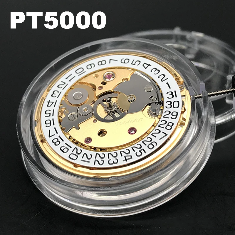 Механические часы PT5000 золотистые серебристые швейцарская серия автоматический