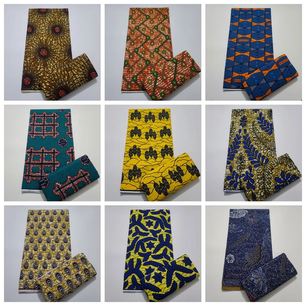 Ткань из Анкары Африканский настоящий восковой принт 100% хлопок швейный материал