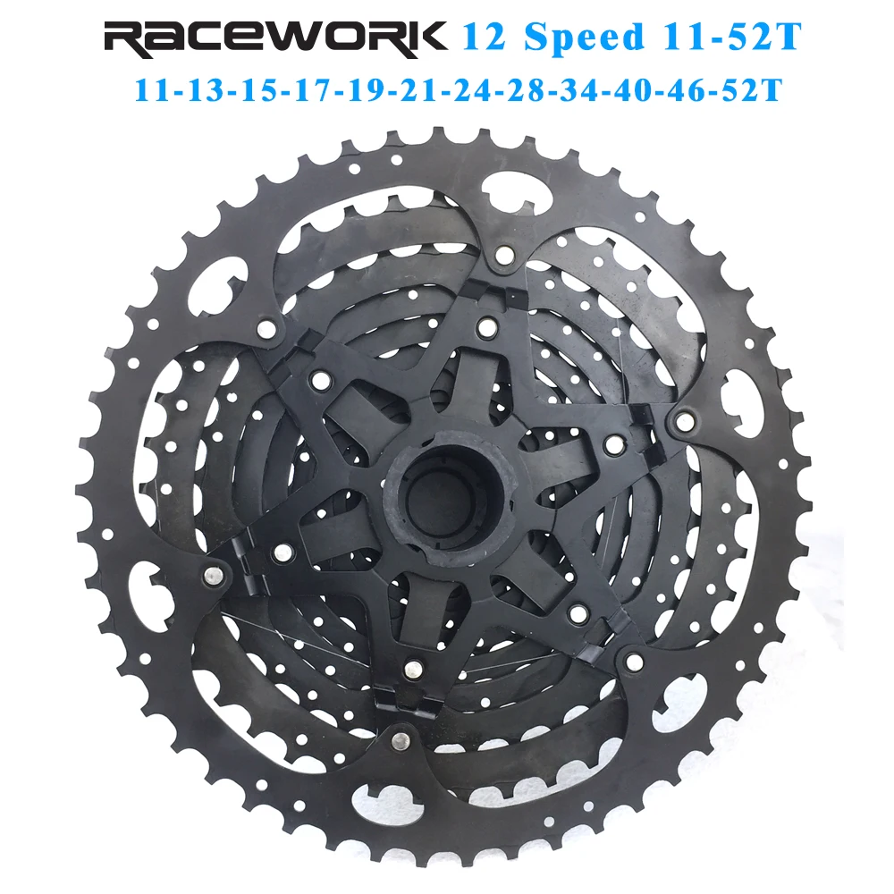 Кассета 12 скоростей MTB горный велосипед Freewheel 11-50T 11-52T для Shimano M9100 Sram Eagle 12S черная кассета