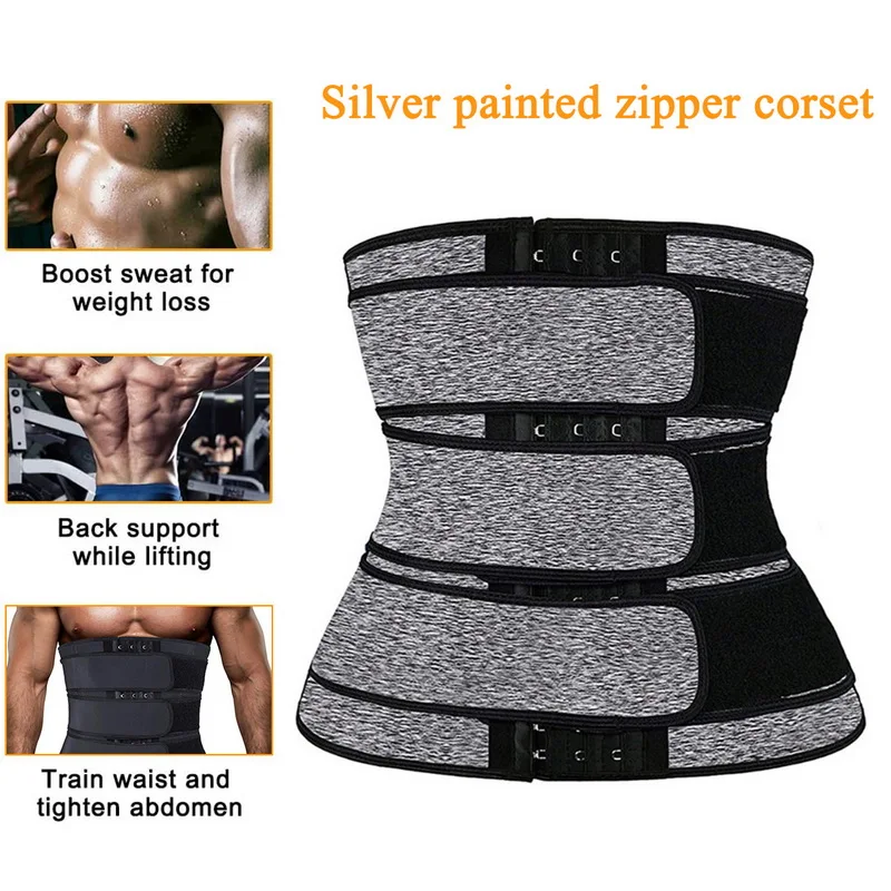 

Jodimitty Men Waist Trainer Tummy Slimming Sheath Sauna Body Shaper Trimmer Belt Abdomen Shapewear Weight Loss Corset Fitness