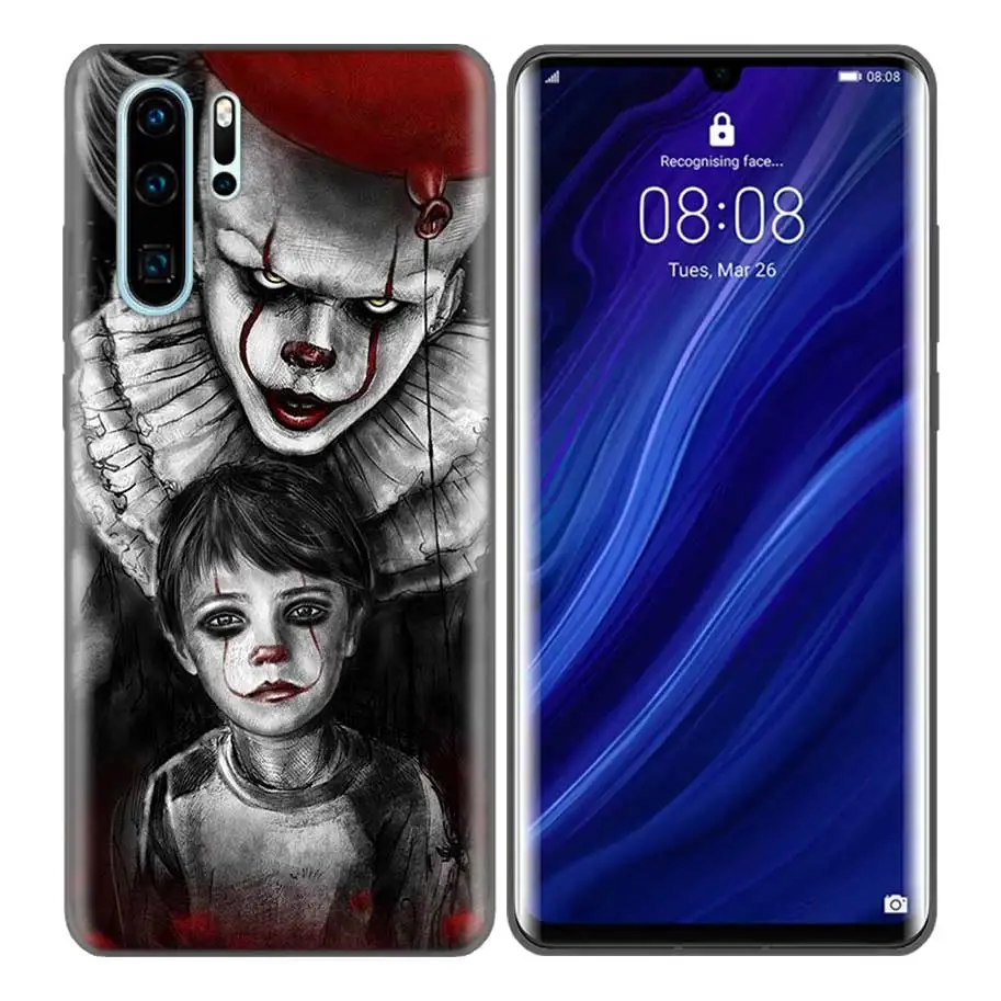 Черный силиконовый чехол для huawei P30 P20 P10 mate 30 20 10 Lite Pro Coque Fundas, чехлы, раковины, Pennywise, клоун, ужас