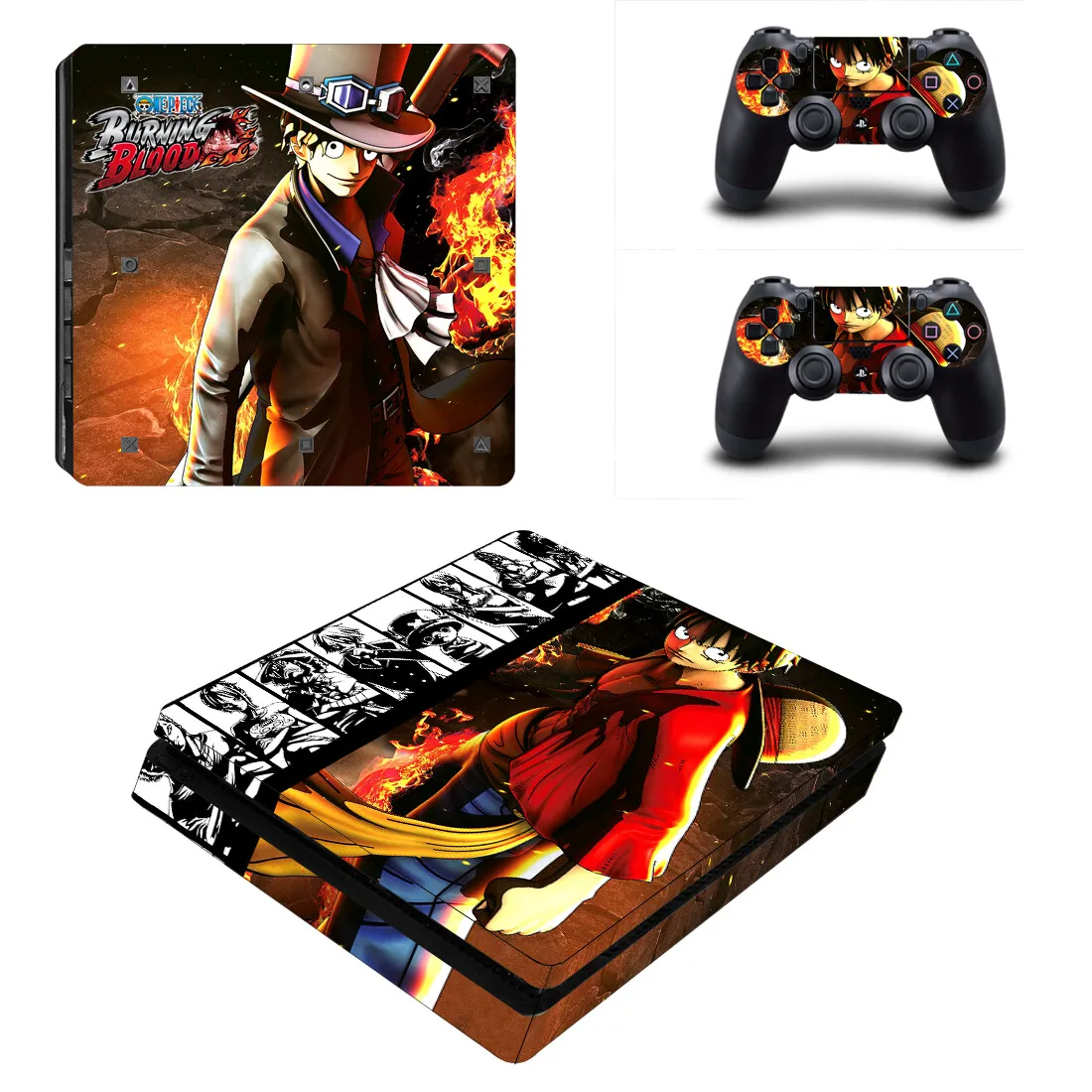Аниме One Piece PS4 Slim Decal защитная обложка наклейка для Console & наклейки на регулятор