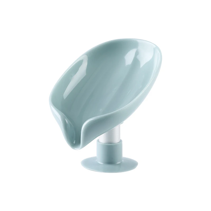 Plastic Leaf Shape Drain Soap Box Creative Holder Stand Dish Multifunction Suction Cup Storage Rack Bathroom Organizer Tool | Дом и сад