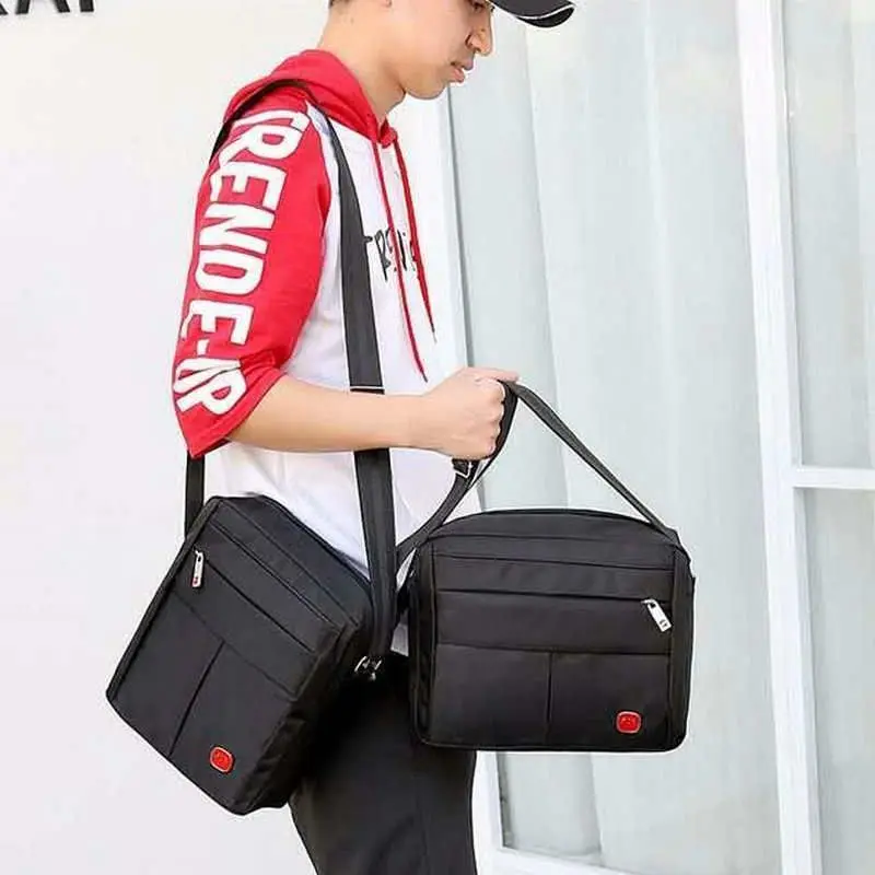 

Korean Men's Shoulder Messenger Bag New Waterproof Wear-resistant Vertical Backpack Leisure Sports Large-capacity Crossbody Bags