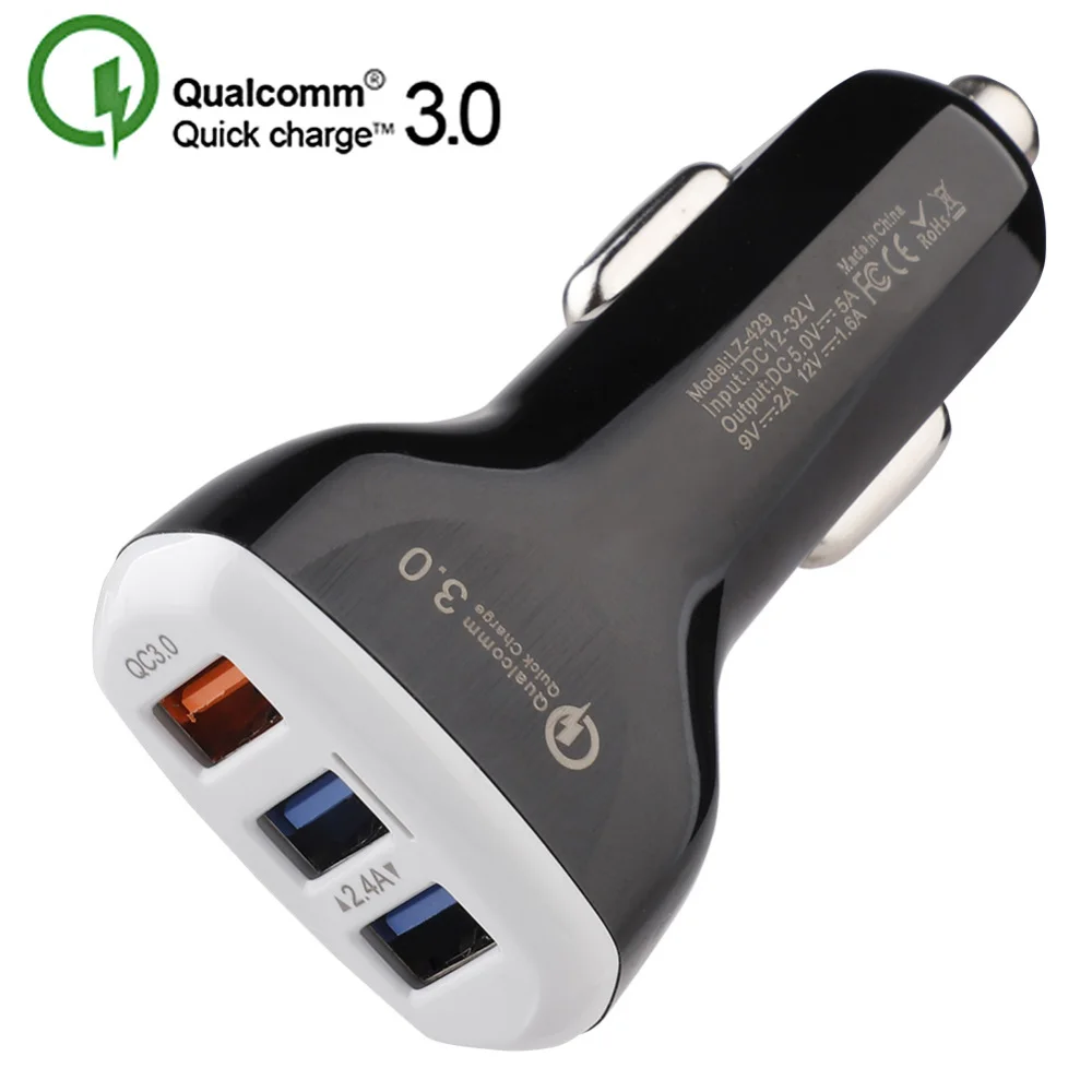 Автомобильное зарядное устройство USB быстрая зарядка автомобиля 3 0 для iPhone