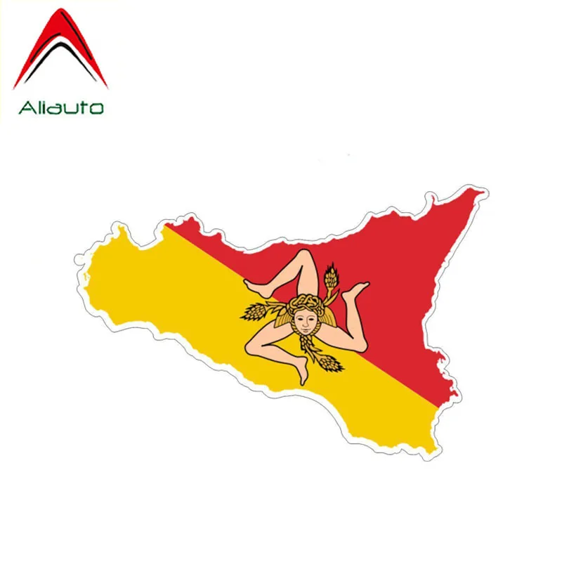 Автомобильная наклейка Aliauto креативная виниловая с изображением знака сицилии