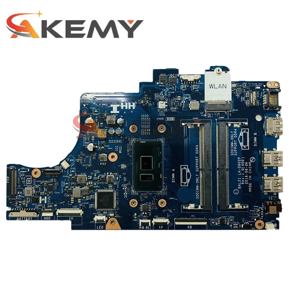 Для DELL Inspiron 5567 5767 Core Pentium 4415U Материнская плата ноутбука CN-0KY6H5 0KY6H5 BAL21 LA-D802P