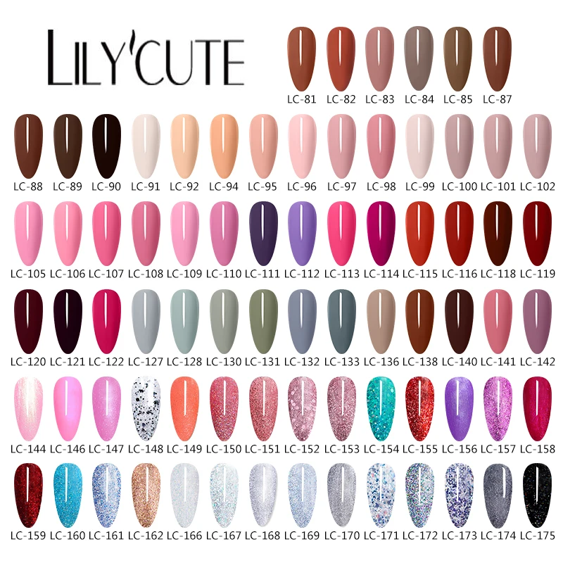 LILYCUTE Гель-лак для ногтей фиолетового красного цвета телесного Блестящий зимний