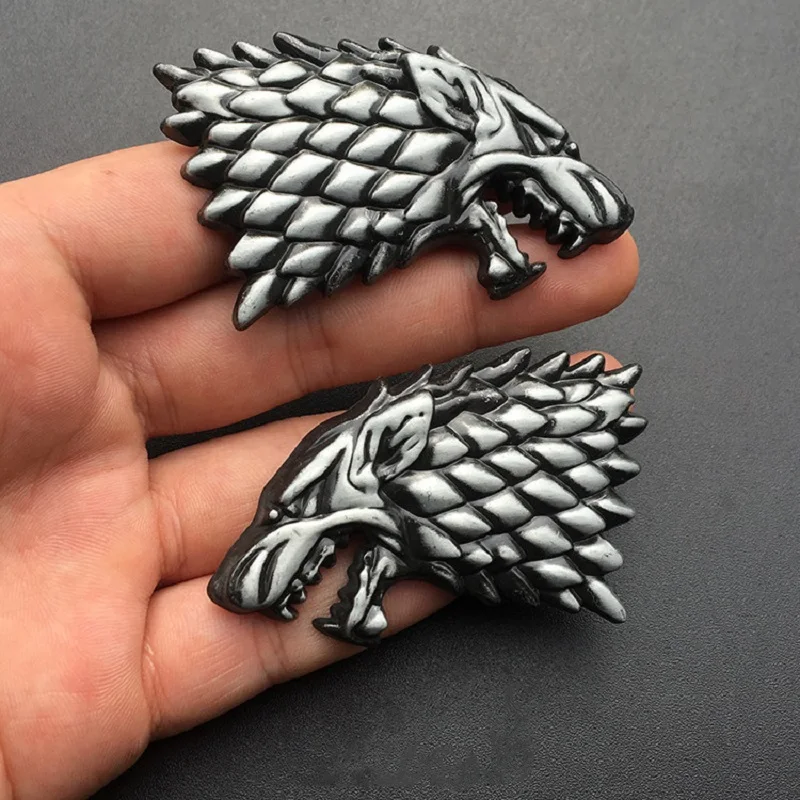 Носорог настройки Игра престолов House STARK Direwolf Семья Тотем металлические эмблемигровые наклейки автоы автомобиля Стикеры Fit Silverado серии F побег 459