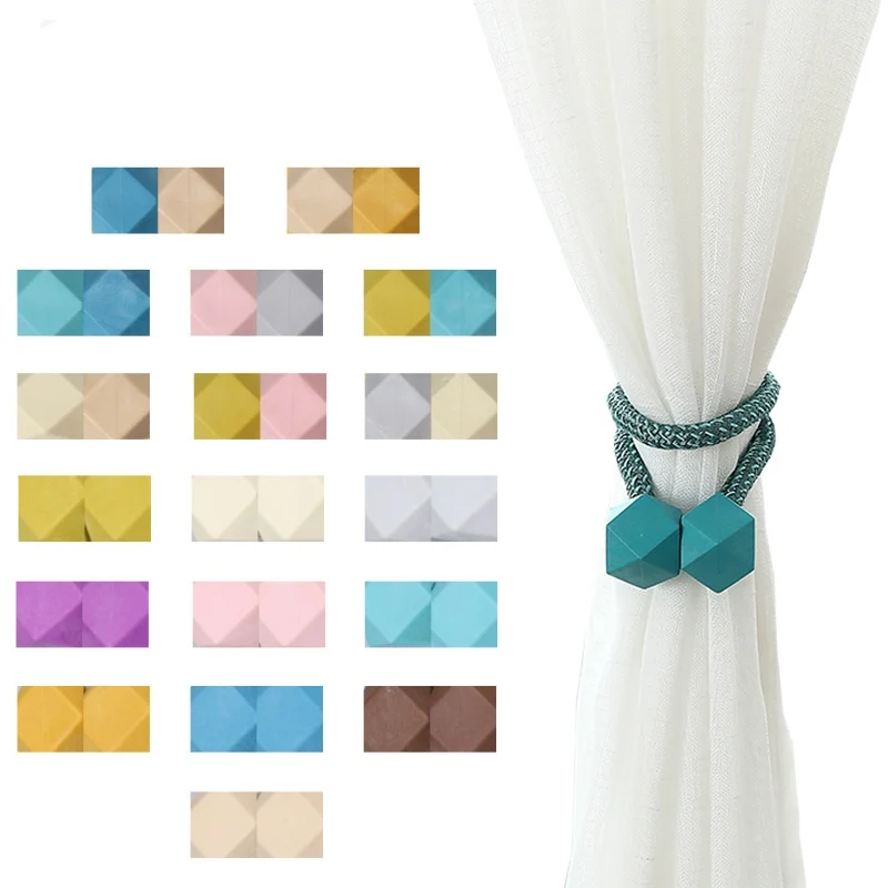

Magnetic Solid Color Curtain Hooks Tiebacks Tie Backs Buckle Clips Holdbacks Curtain Tiebacks For Living Room Bedroom Decoration