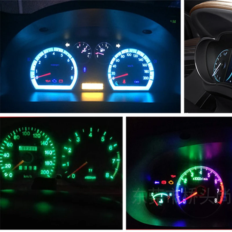 Супер яркий 3030 SMD led T5 подсветка приборной панели автомобиля манометр инструмент боковой Авто Клин двери лампа 12 В