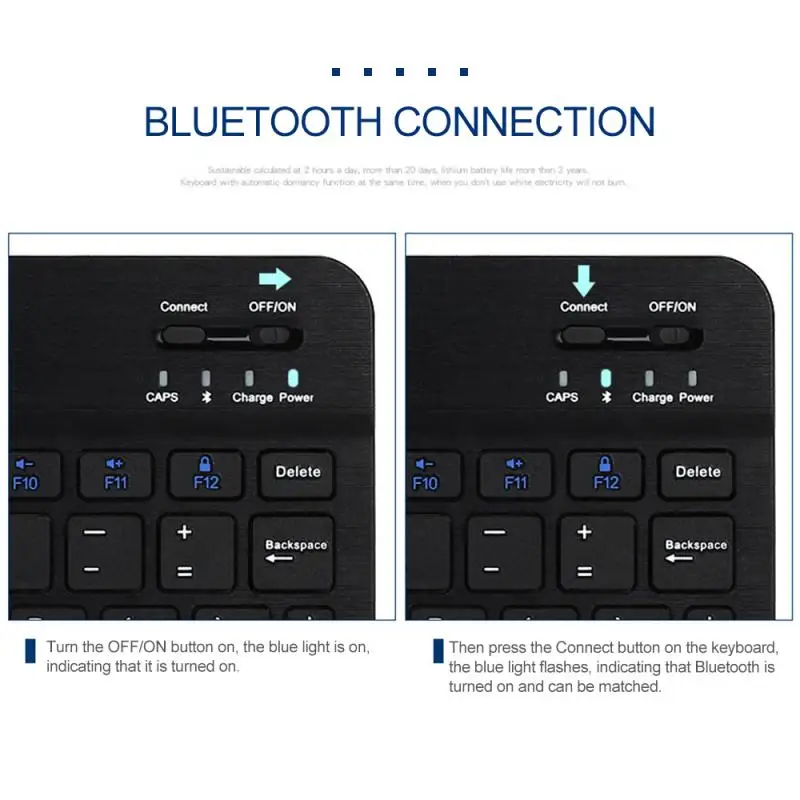 

New Slim Portable Mini Wireless Bluetooth Keyboard For Tablet Laptop Smartphone For IPad Apple Mac Support IOS Android Phone