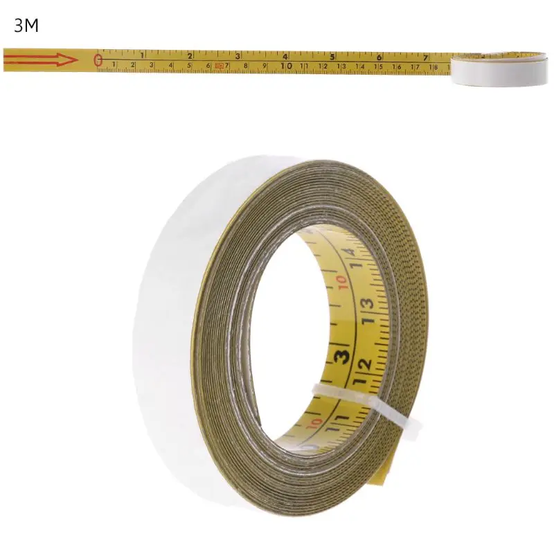

Inch & Metric Self Adhesive Tape Measure Steel Miter Saw Scale Miter Track Ruler