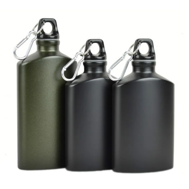 

Outdoor elliptical aluminum sports military fans with creative water cups flat pot portable kettle