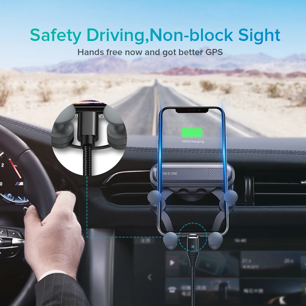 Gravity Car Holder For Phone in Air Vent Clip Mount No Magnetic Mobile GPS Stand iPhone Xiaomi Huawei Hot | Мобильные телефоны и