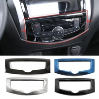 for nissan navara np300 2017 2018 2019 stainless steel accessories car styling car air conditioner switch panel cover trim 1 pcs