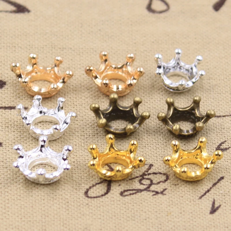

Амулеты в виде короны 13 х6 мм 20 шт., античные подвески для Бронзовый, серебристый цвет «сделай сам», фурнитура для изготовления тибетских юве...