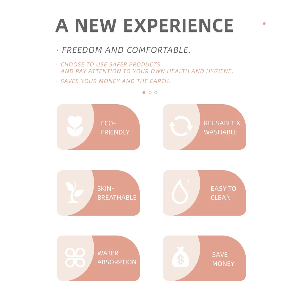 Happyflute-Juego de toallas sanitarias de bamb&uacute; org&aacute;nico, compresas de tela menstruales de flujo pesado, lavables, 5 unids/set-5