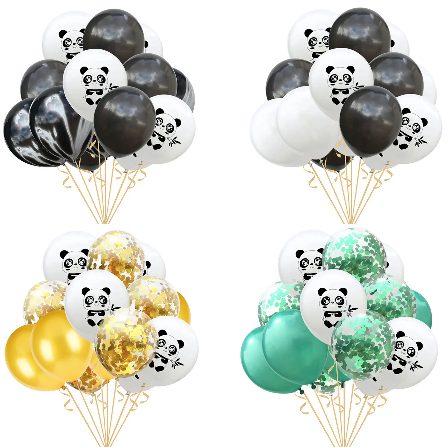 15 шт. набор воздушных шаров с милыми мультяшными пандами для детей украшения дня