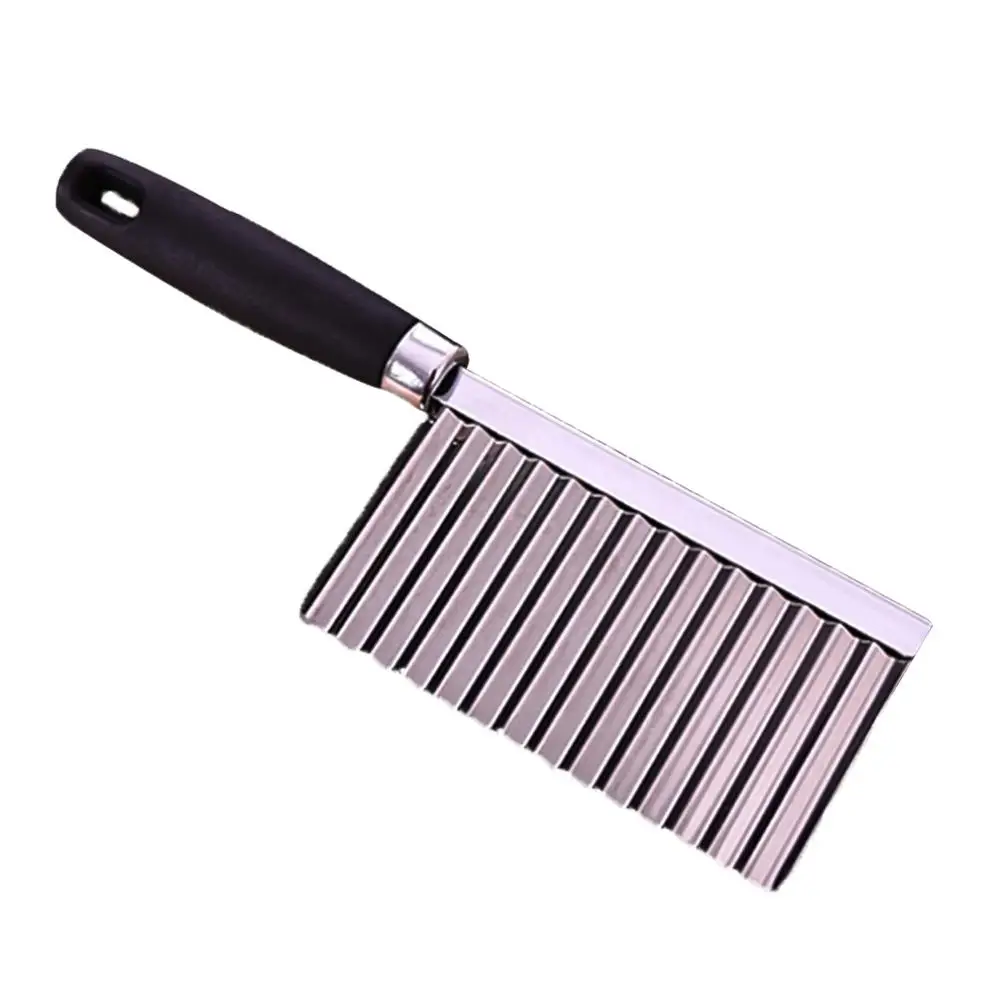 

Stainless Steel Potato Chip Slicer Dough Vegetable Fruit Crinkle Wavy Edged Knife Potato Cutter Chopper French Fries Maker Tools