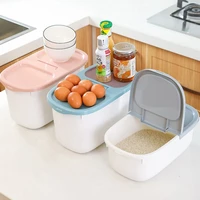 moisture proof sealed rice bucket cereal container grain dispenser kitchen storage box household cylinder flour storage bin