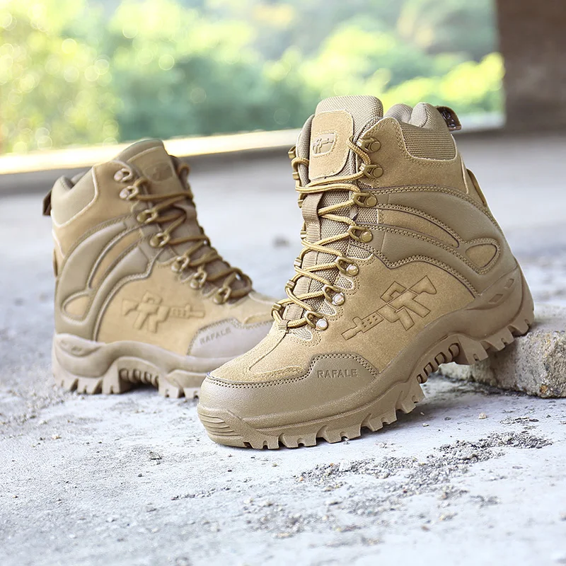 

Men Shoes Outdoor Desert Tactical Winter Male Boots Hiking Shoes Casual Camping Climbing Durable Tactical Shoes for Men