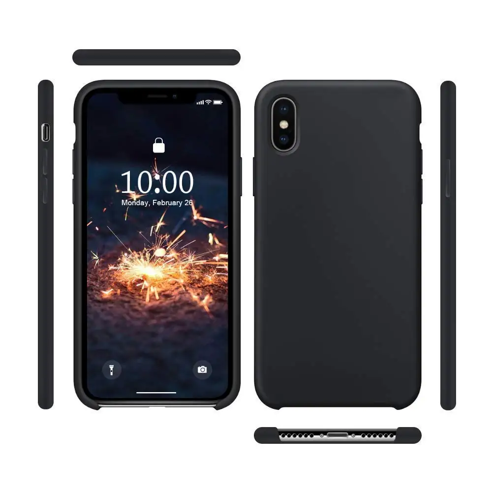Оригинальный силиконовый чехол для iPhone 7 8 XS телефона X XR Max |