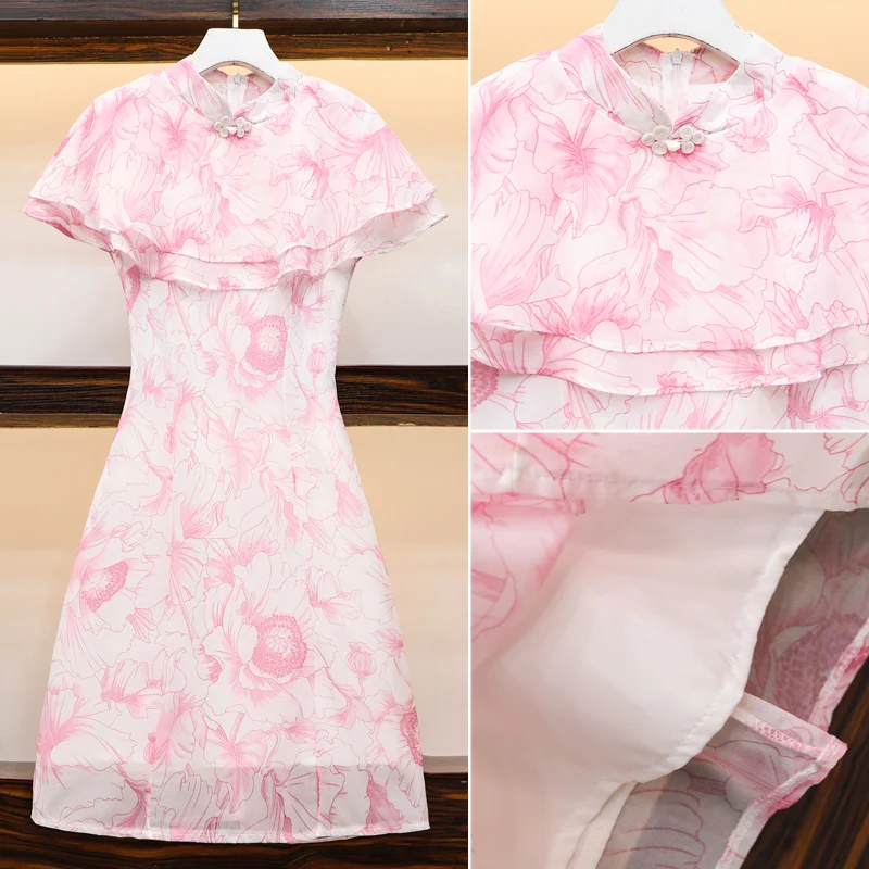Bebovizi 2020 размера плюс M-4XL винтажные китайские Qipao Повседневные Вечерние женские