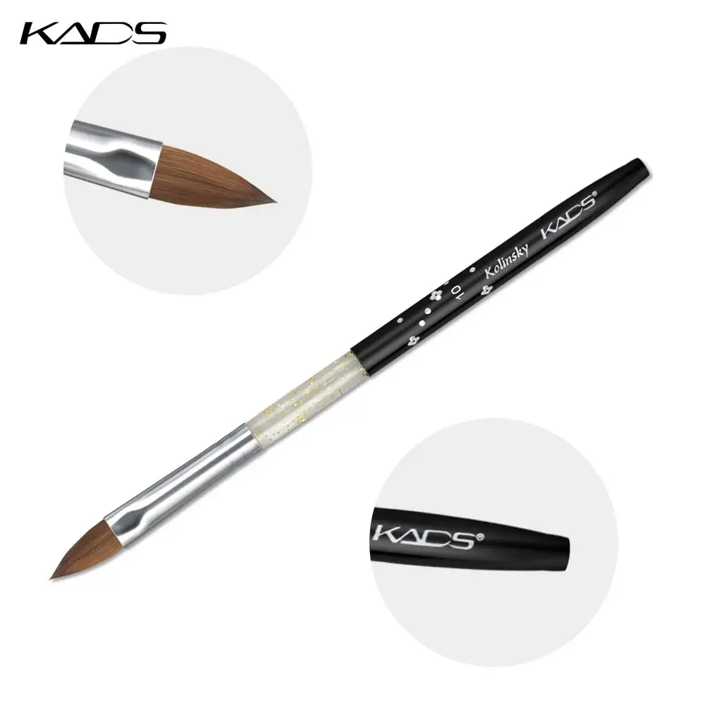 Горячая профессиональный 5 шт./лот 10 # акриловая кисть 100% колонковая ногтей щетка