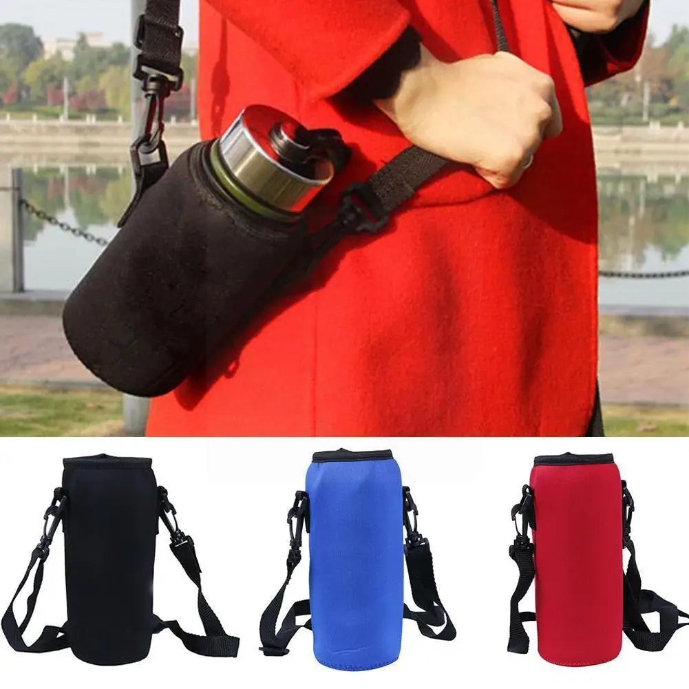 

1l Water Bottle Bag Outdoor Camping Hiking Kettle Pouch Bag Portable Travel Water Bottle Holder For Backpack Neoprene Therm I1o5