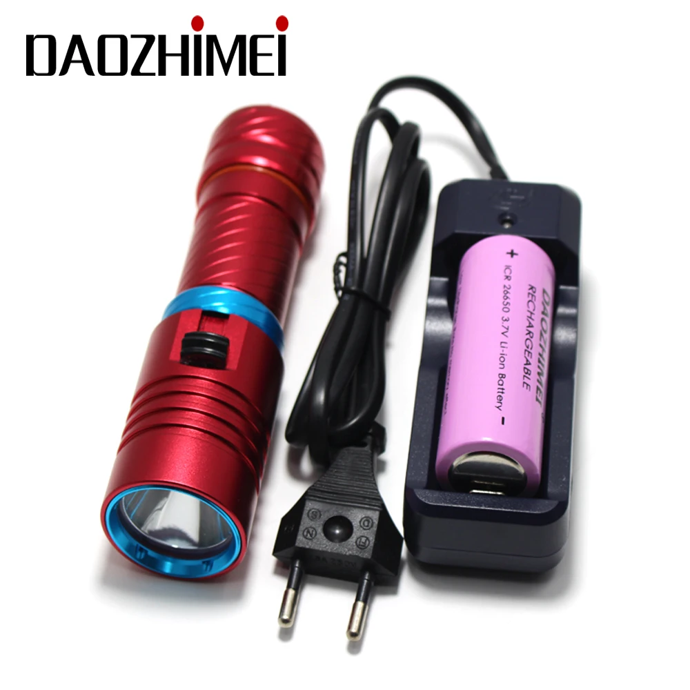 5000 люмен XML L2 светодиодный ная вспышка для дайвинга Водонепроницаемая подводная