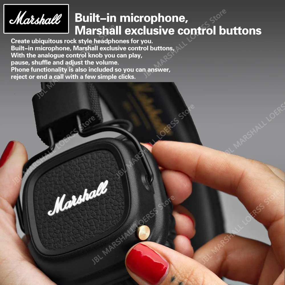 Наушники Marshall MAJOR II с Bluetooth оригинальные беспроводные наушники поп-рок музыка