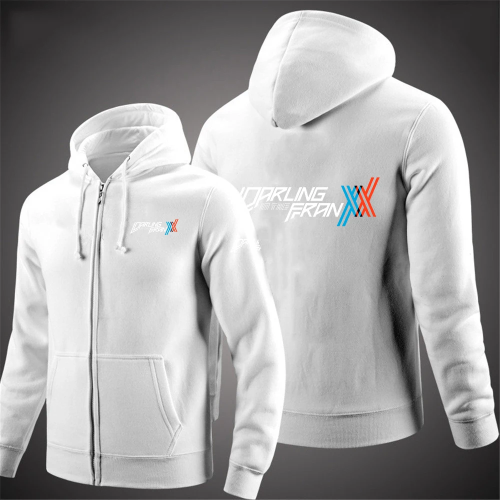

New Autumn Men Anime DARLING in the FRANXX Fashion Zipper Hoodie Sweatshirts Printed Casual Pocket Long sleeve Hoodies Jacket c