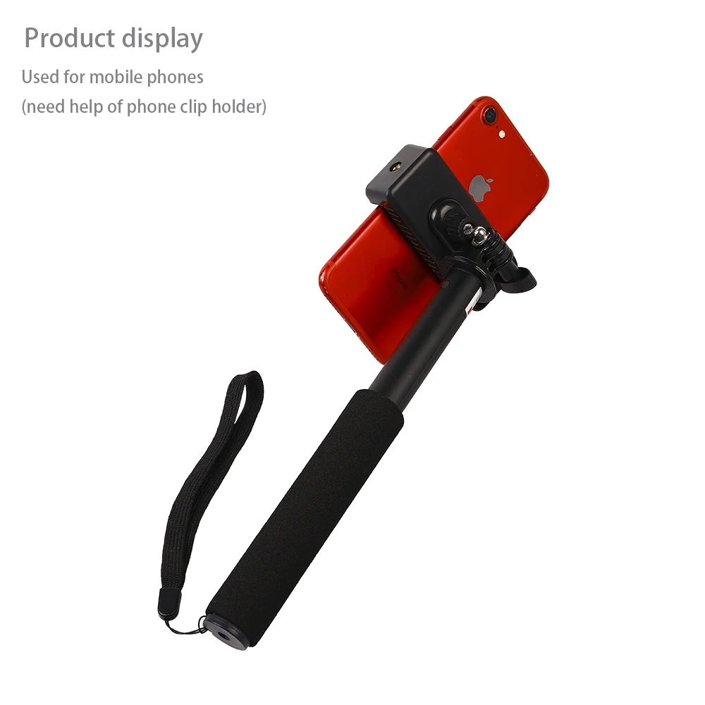 

Aluminum 12'' Go Pro Accessories Monopod Selfie Stick & Remote Shutter &Phone Holder For Gopro 9 8 7 6 Yi 4K Sj4000 Sj7 DJI OSMO