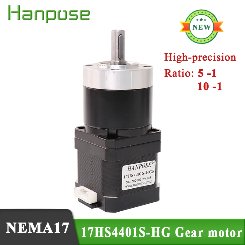 

17HS4401S-HG ratio 5:1 10:1 high precision decelerating motor NEMA17 Series Motor planetary decelerating motor 1.7A 40N.cm 40mm