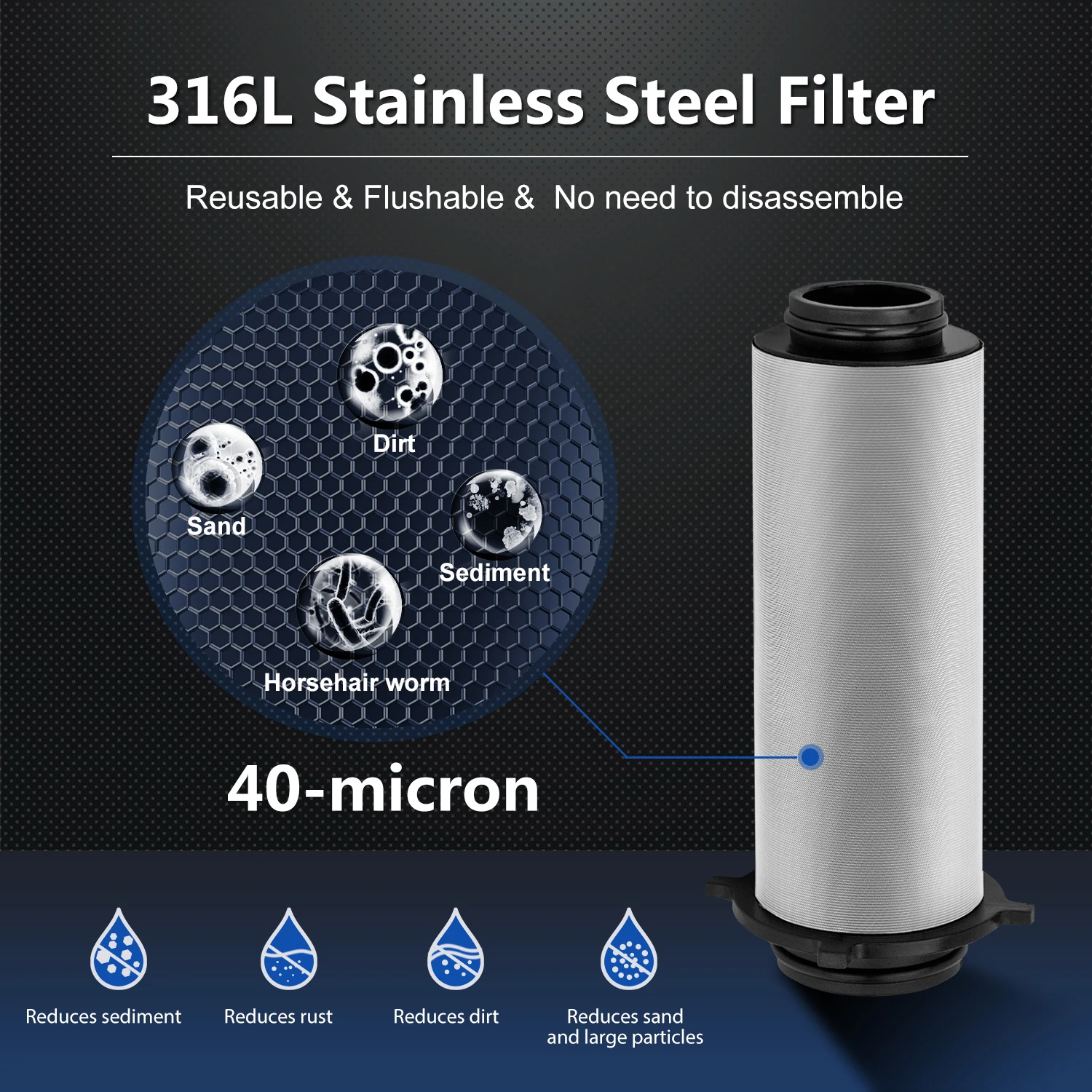 althy pre filter whole house spin down sediment water filter central prefilter purifier system backwash stainless steel mesh free global shipping