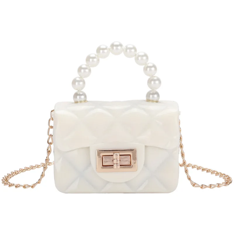

Mini bag brim web celebrity 2021 new lovely ling candy chain pearl portable oblique satchel