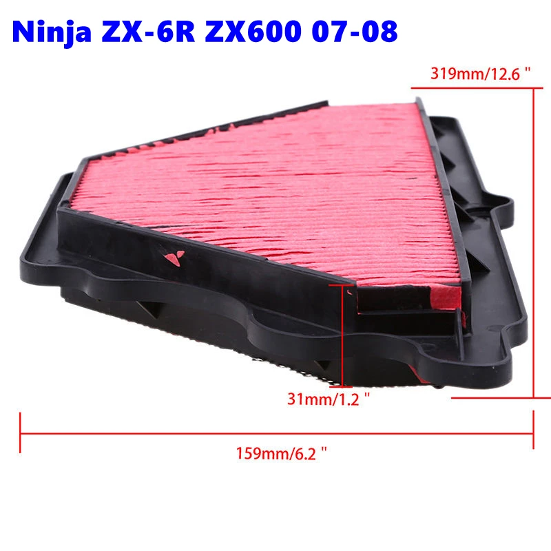 

Motorcycle Air Filter Motor bike intake cleaner For Kawasaki ZX-6R ZX600 Ninja 600 2007-2008 ZX6R ZX 6R ZX 600