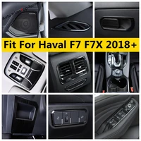 front head light button storage box gear panel air ac vent cover trim for haval f7 f7x 2018 2021 stainless steel accessories