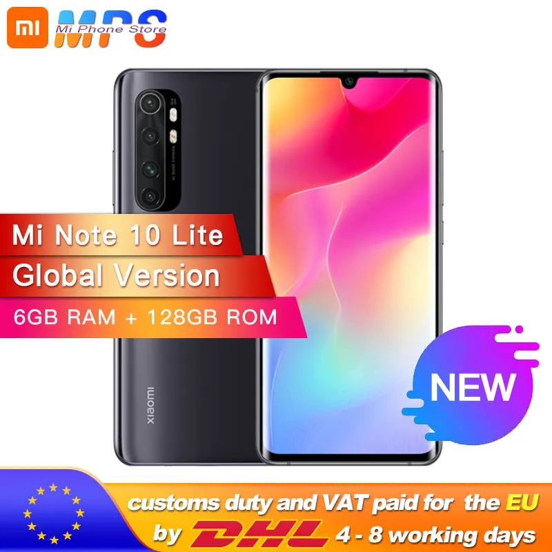 В наличии глобальная версия Xiaomi Mi Note 10 Lite 128 ГБ 6 Восьмиядерный Snapdragon 730G 64