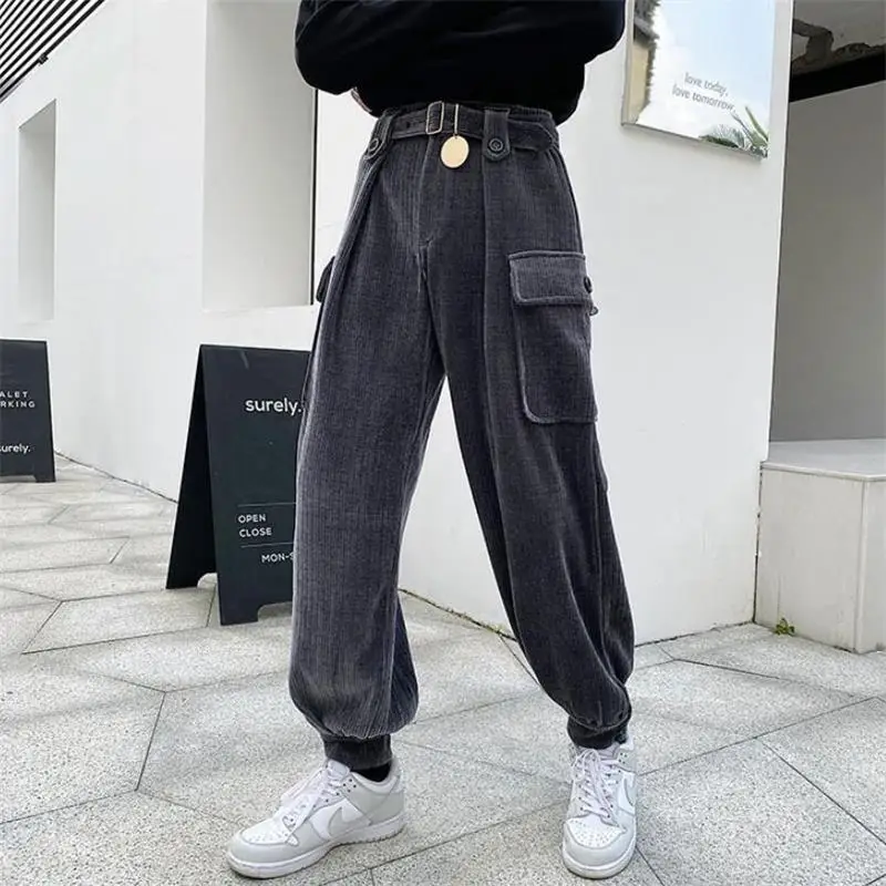 Men's Underwear Corduroy Autumn/Winter New Yamamoto Style Gentlemen's Fashion Casual Loose Large Size Harlan Pants