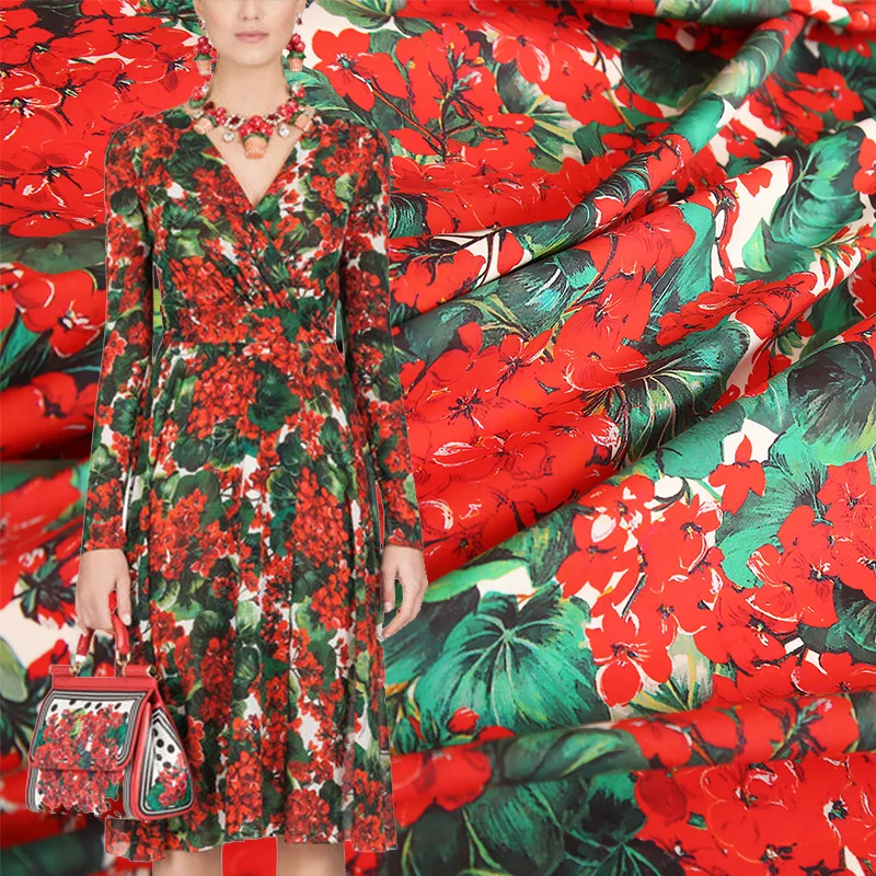 

Italian Luxury Brand Natural 100% Printed Cotton Fabric Shirt for Dress Fabric Wholesale Cloth Per Meter Sewing Material