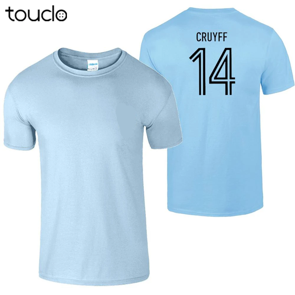 

Johan Cruyff 14 Mens T-Shirt 70S Dutch Legend Holland Footballer Fan 2019 Men'S Fashion Cartoon Character Fitness T-Shirts