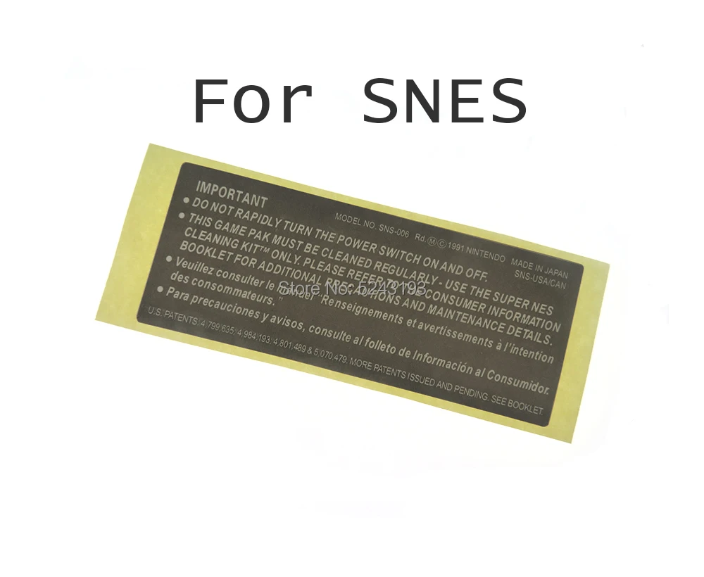 100 шт. сменные наклейки на заднюю панель игровых карт SNES|Запасные части| |
