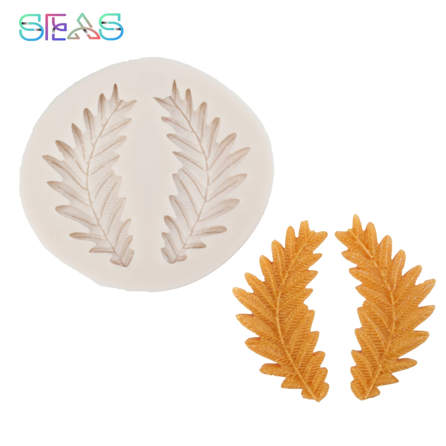 

New DIY Cake Decorating Mold Double Leaf Veiner Silicone Cake Mold Sugar Art Mold Fondant Mold Fondant Cake Decorating Tools