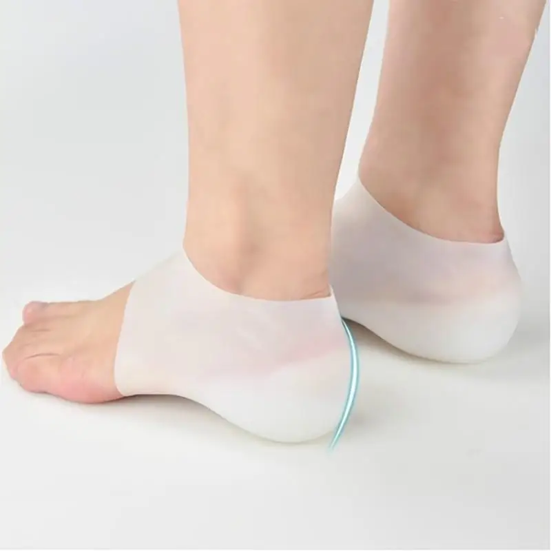 2pcs Invisible Increase Heel Height Socks 3-3.5cm L SIZE Solid Resistant Silicone Insoles for Men Feet Anti-Slippery Pads | Красота и
