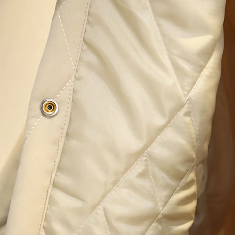 Стеганая куртка Осень-Зима Женское пальто 2020 однобортная с длинным рукавом