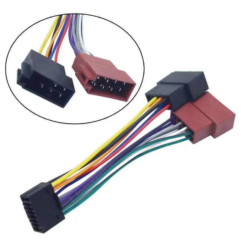 

Wire Harness Adaptor for kenwood Car Stereo Radio ISO Connector 16Pin Plug Cable
